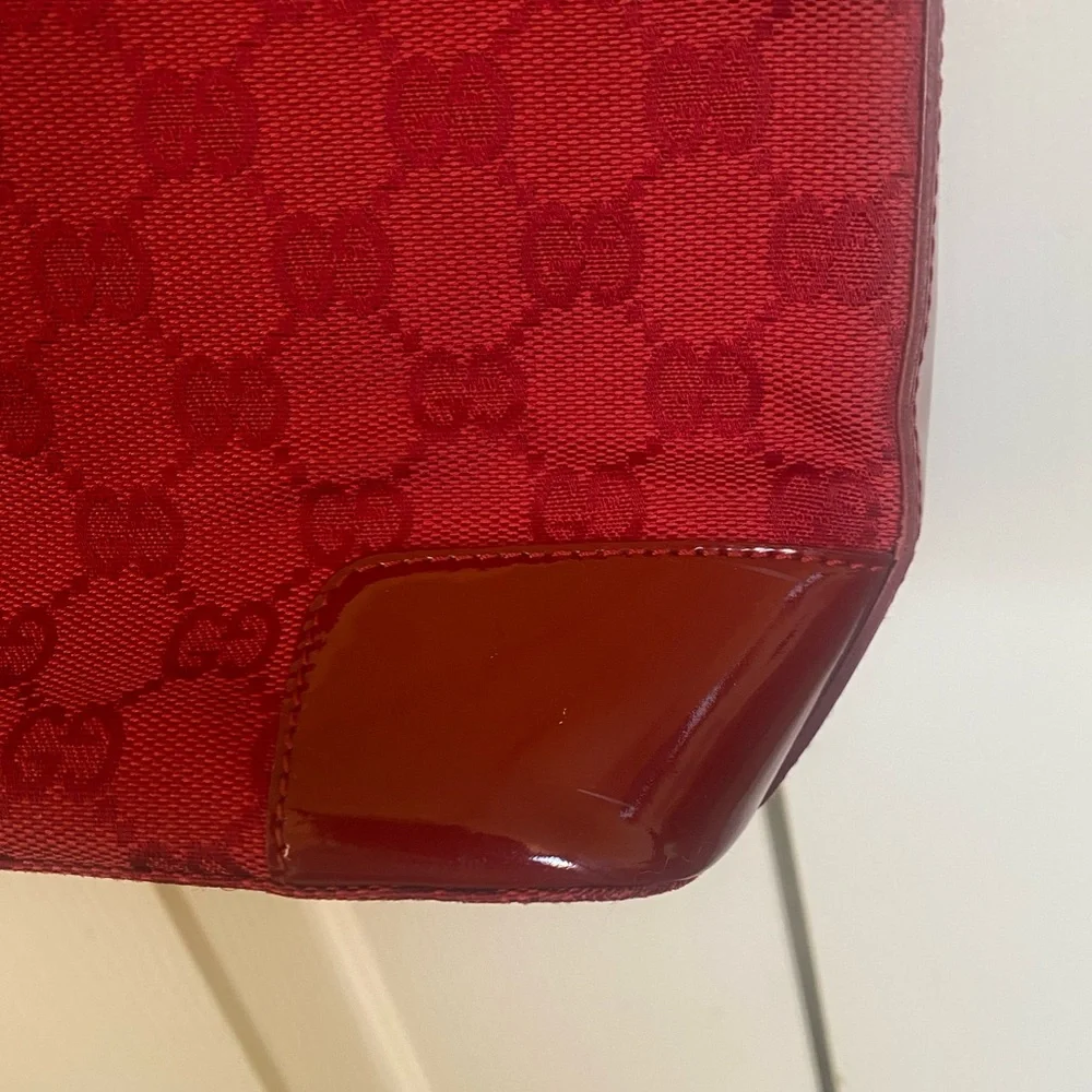 👜Authentic Gucci GG Canvas Shoulder Bag - Red - Picture 5 of 16